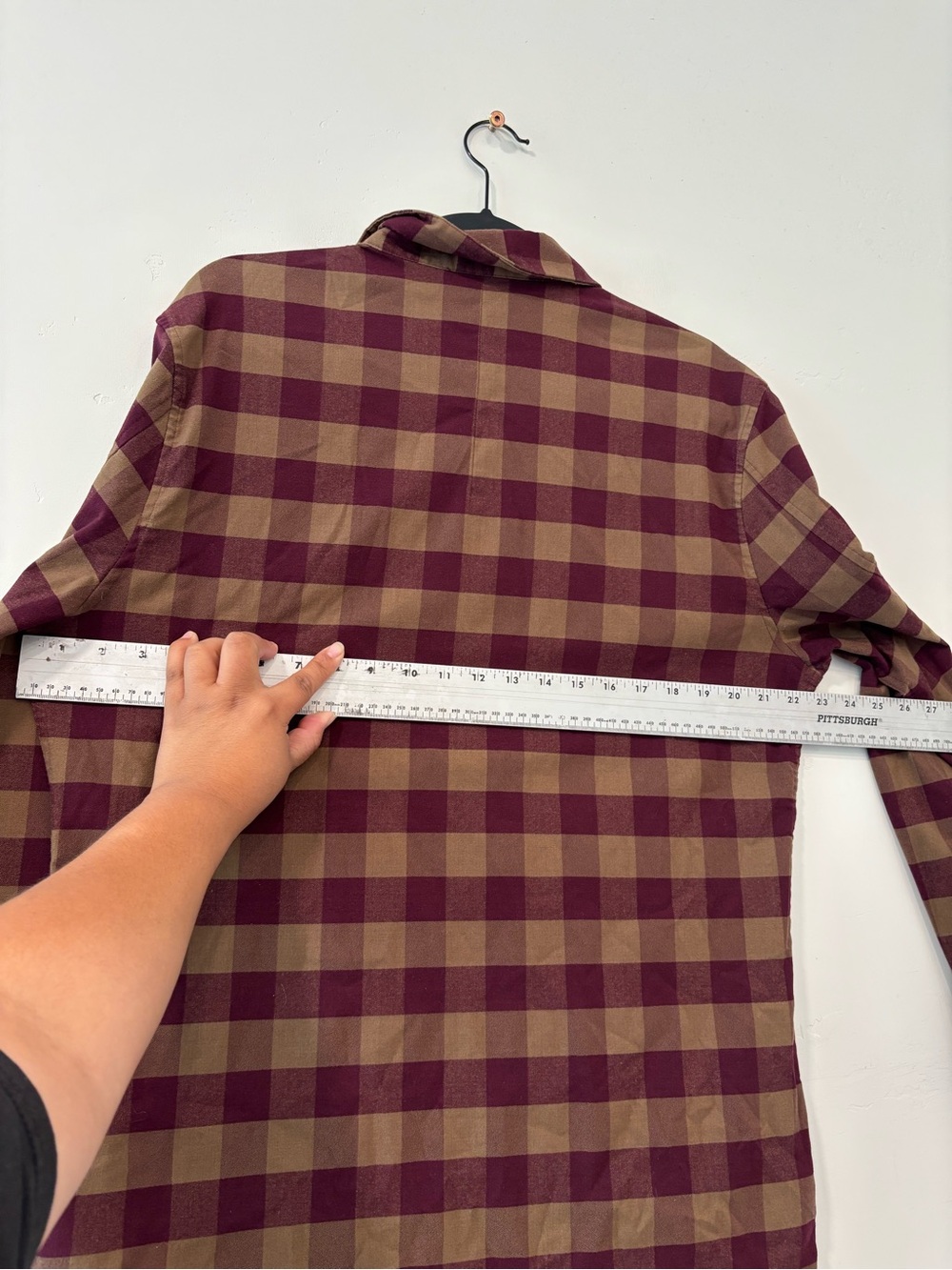 Lululemon Masons Peak Flannel Button Up Shirt Plaid Long Sleeve Mens Size Large - Picture 6 of 6